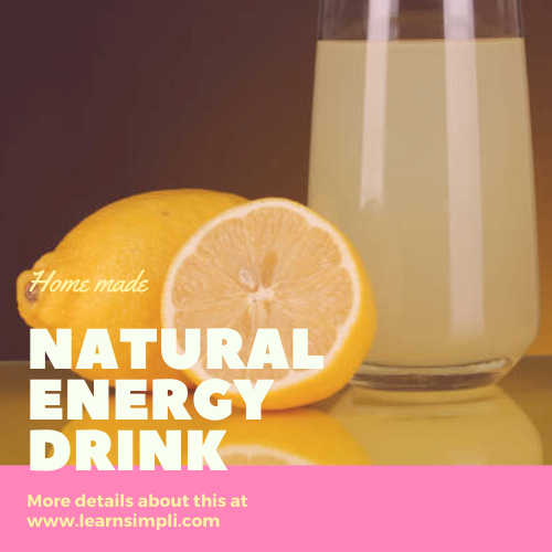 Homemade natural Energy drink.