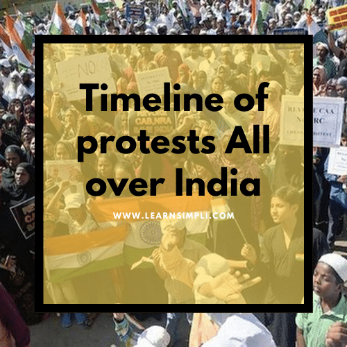 Timeline of Protests All Over India.