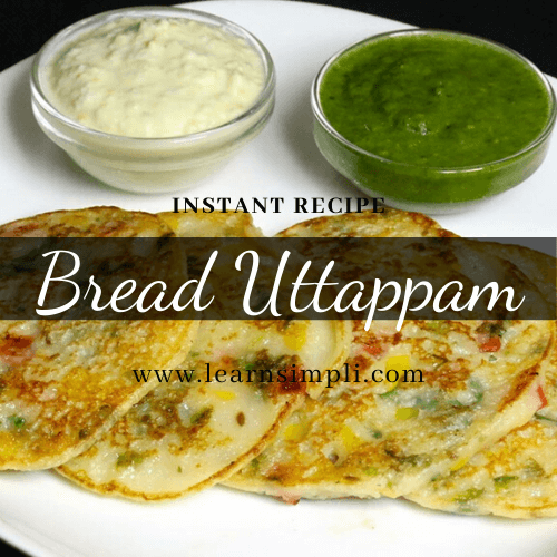 Bread Uttapam Quick & easy recipe