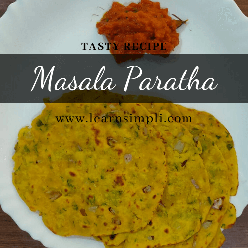 Masala Paratha, healthy & tasty recipe.