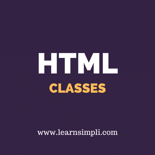 HTML CLASSES