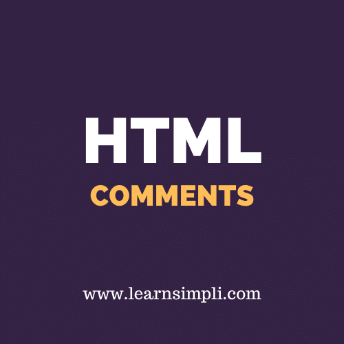 HTML COMMENTS