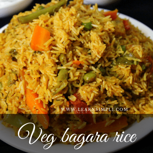 Pure veg bagara rice recipe perfect meal